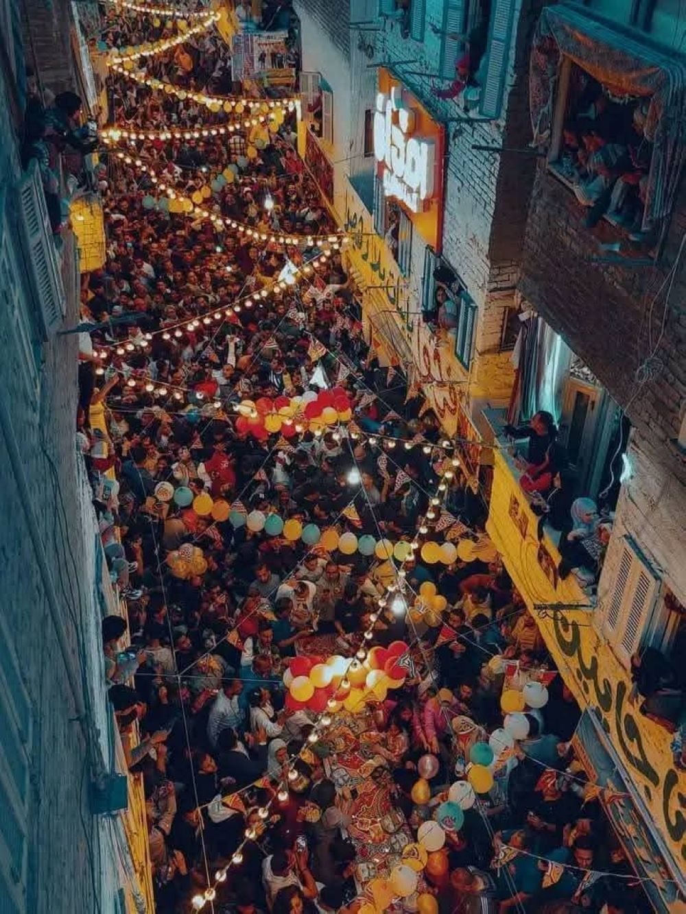 أجواء احتفالية في إفطار المطرية بمصر- متداولة