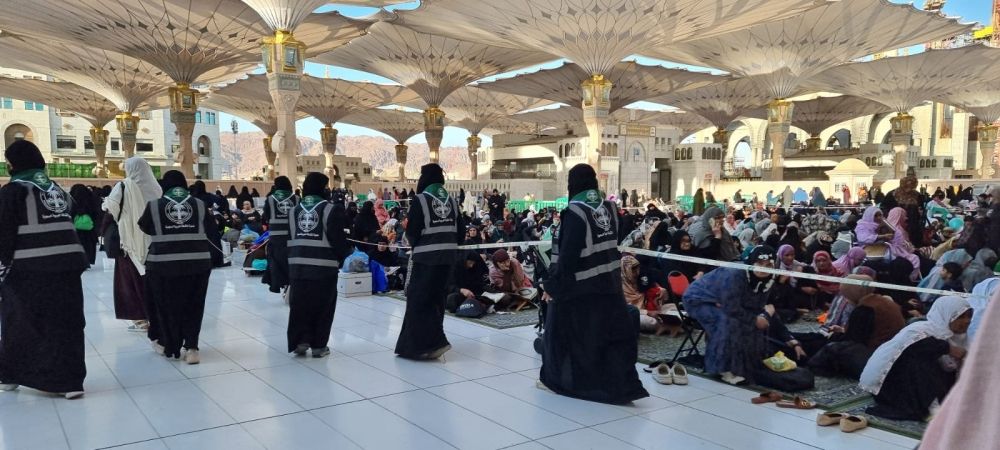 فتيات الكشافة ودور مميز داخل المسجد النبوي الشريف