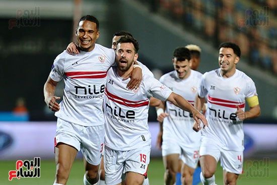 احتفال لاعبى الزمالك بالهدف احتفال لاعبى الزمالك بالهدف