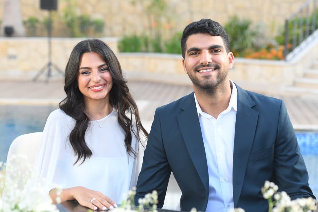 ابنة الفنانة امل رزق وعريسها ابنة الفنانة امل رزق وعريسها