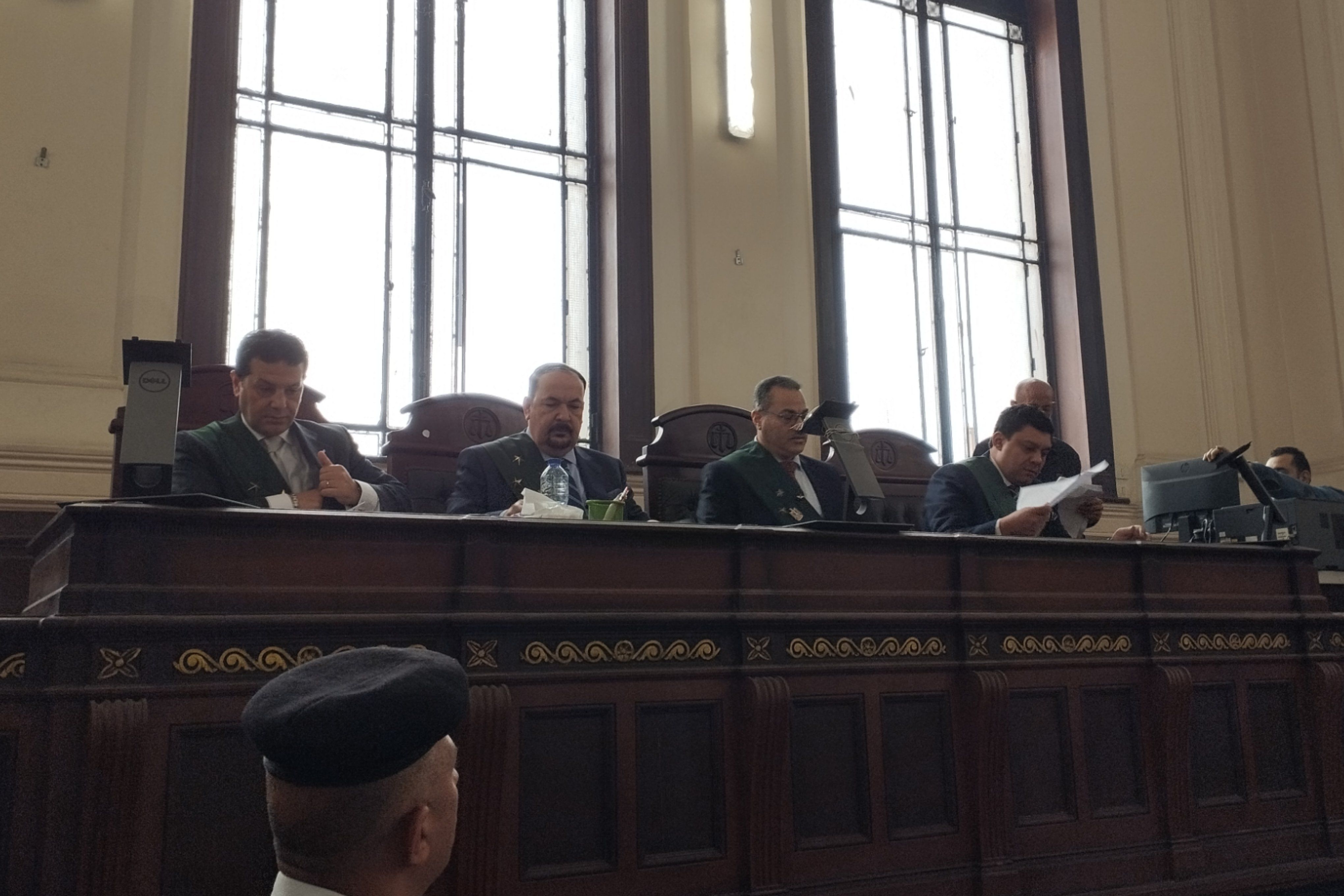 هيئة المحكمة برئاسة المستشار محمد محجوب العباسي