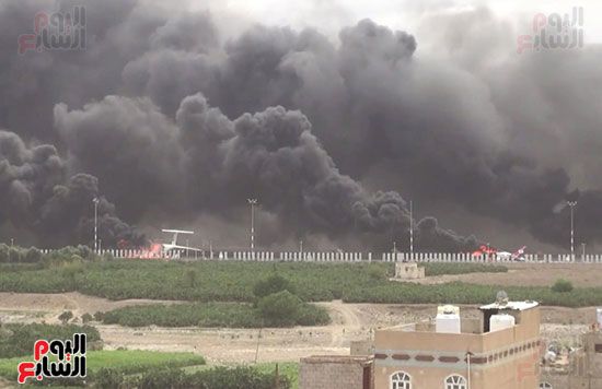 قصف مطار صنعاء قصف مطار صنعاء