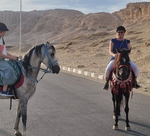 متعة سفارى الخيول للأجانب فى غرب الأقصر متعة سفارى الخيول للأجانب فى غرب الأقصر