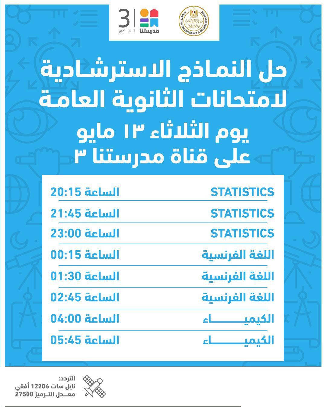 حل نماذج استرشادية جديدة لامتحانات الثانوية حل نماذج استرشادية جديدة لامتحانات الثانوية