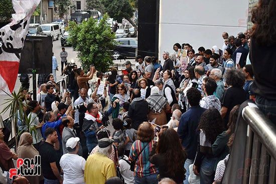 أعضاء الحركة المدنية ينظمون وقفة داعمة لفلسطين في ذكرى النكبة أعضاء الحركة المدنية ينظمون وقفة داعمة لفلسطين في ذكرى النكبة