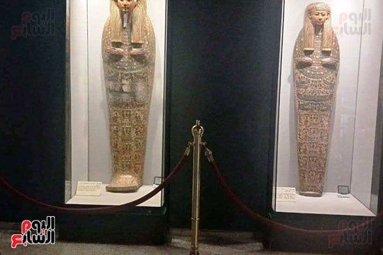 مومياوات متنوعة داخل متحف التحنيط مومياوات متنوعة داخل متحف التحنيط