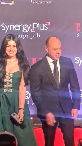 تامر مرسي وزوجته نسرين امام تامر مرسي وزوجته نسرين امام
