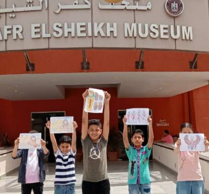 تلوين الرسومات المعبرة عن المتحف تلوين الرسومات المعبرة عن المتحف