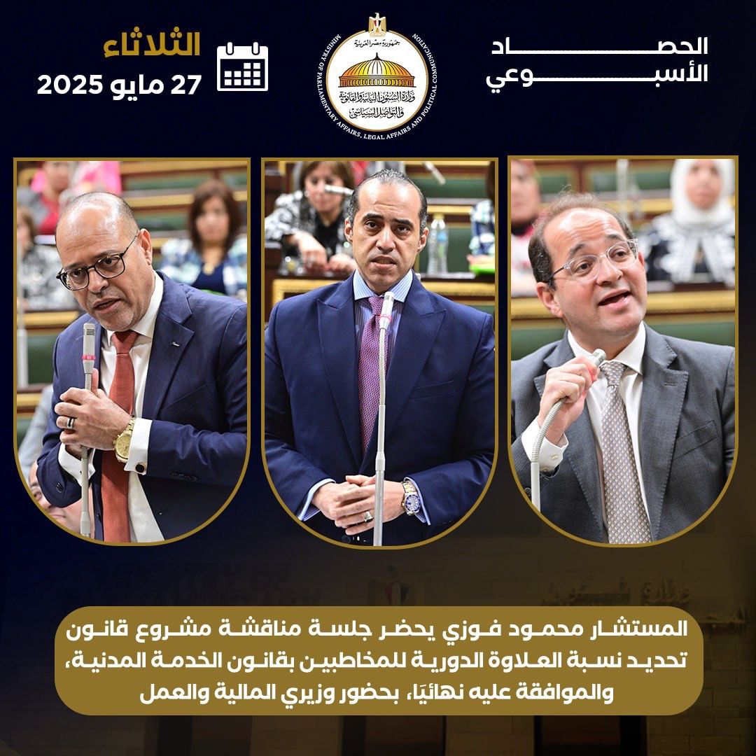 حصاد تحركات المستشار محمود فوزي وزير المجالس النيابية والتواصل السياسى (11) حصاد تحركات المستشار محمود فوزي وزير المجالس النيابية والتواصل السياسى (11)