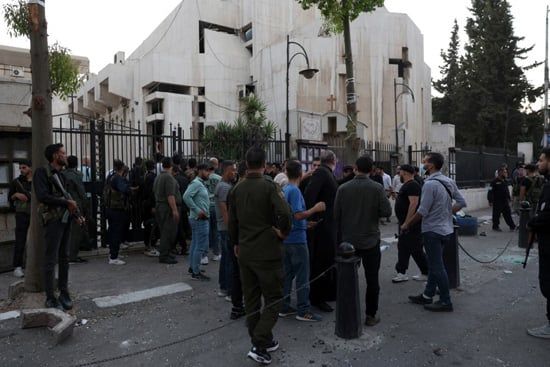 تفجير داعشي يستهدف كنيسة مار إلياس فى سوريا (16) تفجير داعشي يستهدف كنيسة مار إلياس فى سوريا (16)