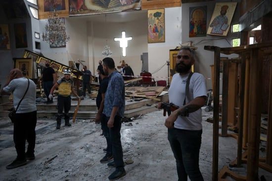 تفجير داعشي يستهدف كنيسة مار إلياس فى سوريا (11) تفجير داعشي يستهدف كنيسة مار إلياس فى سوريا (11)
