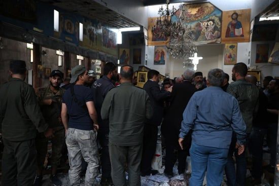 تفجير داعشي يستهدف كنيسة مار إلياس فى سوريا (6) تفجير داعشي يستهدف كنيسة مار إلياس فى سوريا (6)