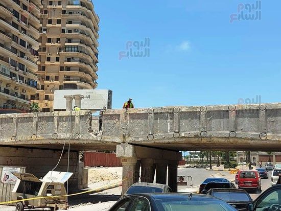 بدء-هدم-كوبرى-المندرة بدء-هدم-كوبرى-المندرة