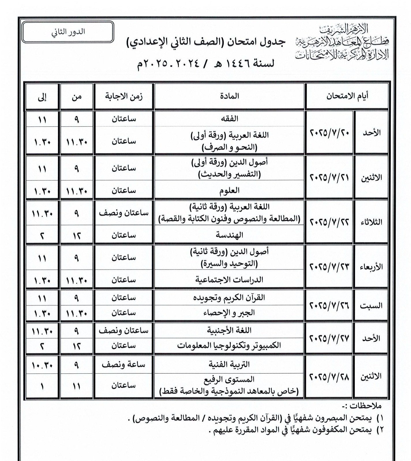 الصف الثانى الاعدادى الصف الثانى الاعدادى