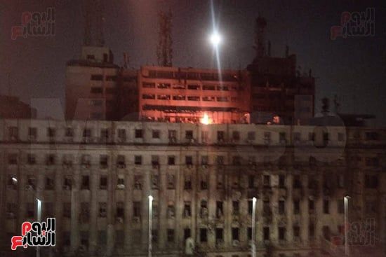 تجدد حريق سنترال رمسيس (1) تجدد حريق سنترال رمسيس (1)