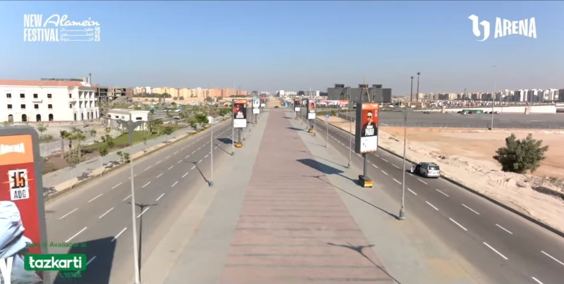 تحضيرات مهرجان العلمين الجديدة قبل حفل أنغام الليلة تحضيرات مهرجان العلمين الجديدة قبل حفل أنغام الليلة