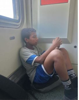 حسن أحمد حسن ناشئ المنيا من داخل القطار