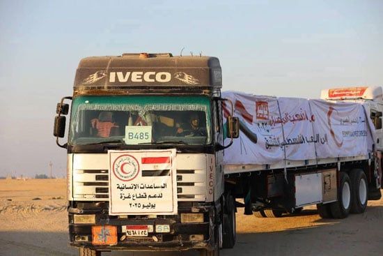 قوافل المساعدات المصرية قوافل المساعدات المصرية