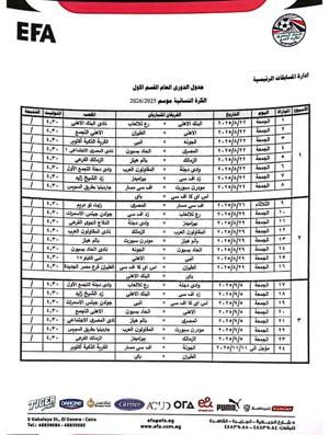جدول مواعيد مباريات دورى الكرة النسائية (1) جدول مواعيد مباريات دورى الكرة النسائية (1)