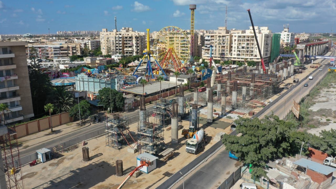 أعمال تركيب الكمرات بمترو الاسكندرية (4) أعمال تركيب الكمرات بمترو الاسكندرية (4)