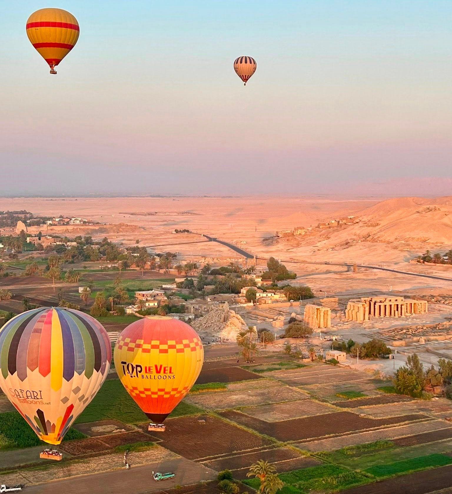 جانب من تحليق البالونات الطائرة فى غرب الأقصر جانب من تحليق البالونات الطائرة فى غرب الأقصر