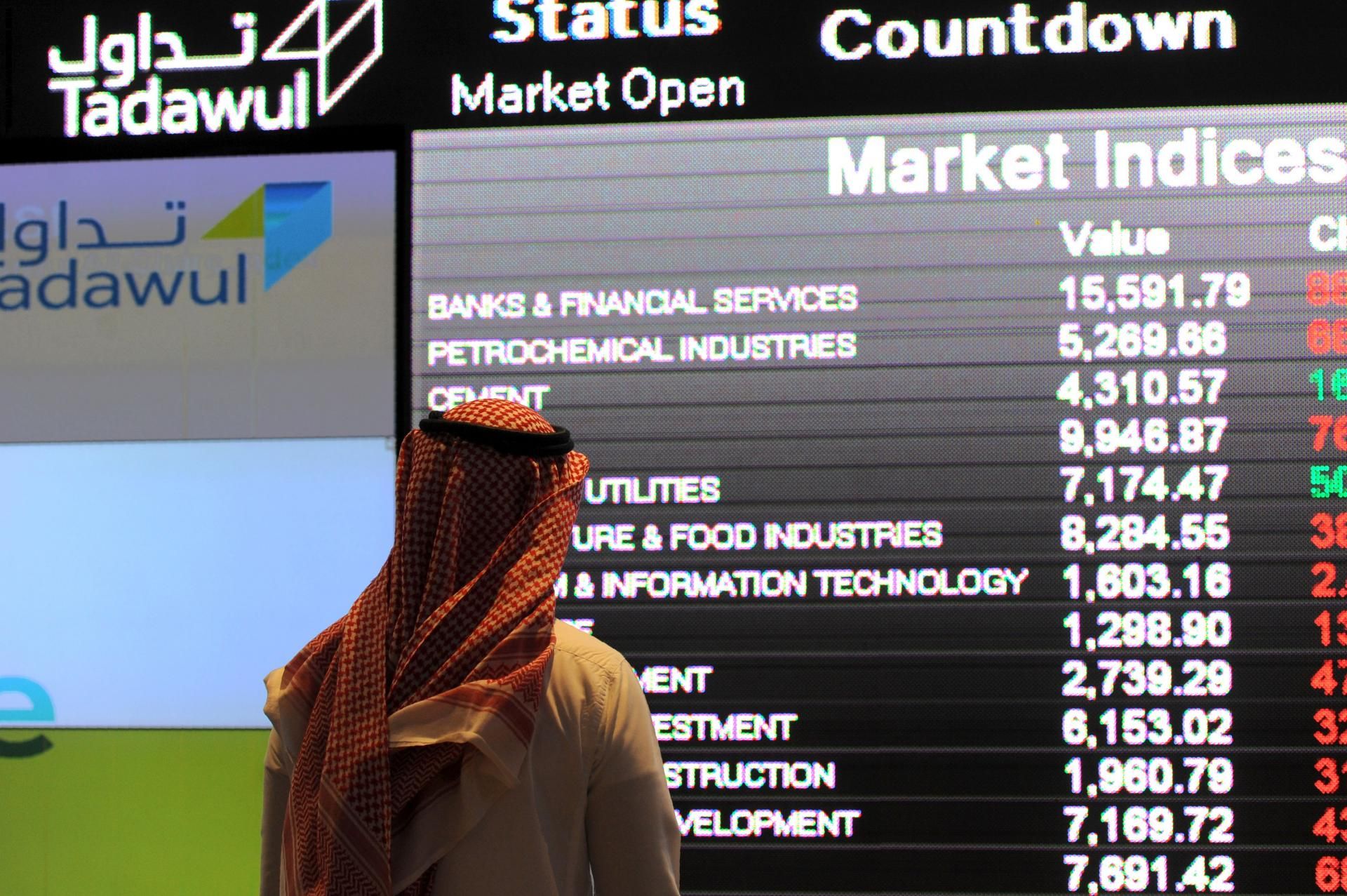 مؤشر سوق الأسهم يغلق منخفضاً 60.97 نقطة