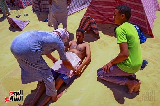 علاج الالم بالرمال