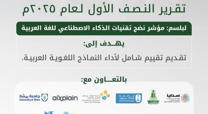 مجمع الملك سلمان العالمي يطلق تقرير النصف الأول لمؤشر نضج الذكاء الاصطناعي للغة العربية