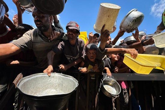 توزيع الطعام فى غزة توزيع الطعام فى غزة