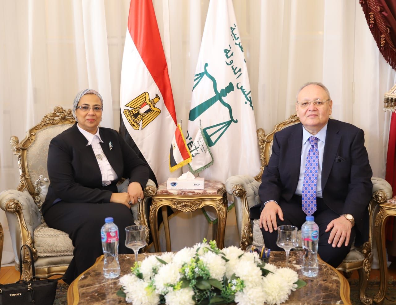 رئيس مجلس الدولة يستقبل رئيسة المجلس القومي للمرأة (1) رئيس مجلس الدولة يستقبل رئيسة المجلس القومي للمرأة (1)