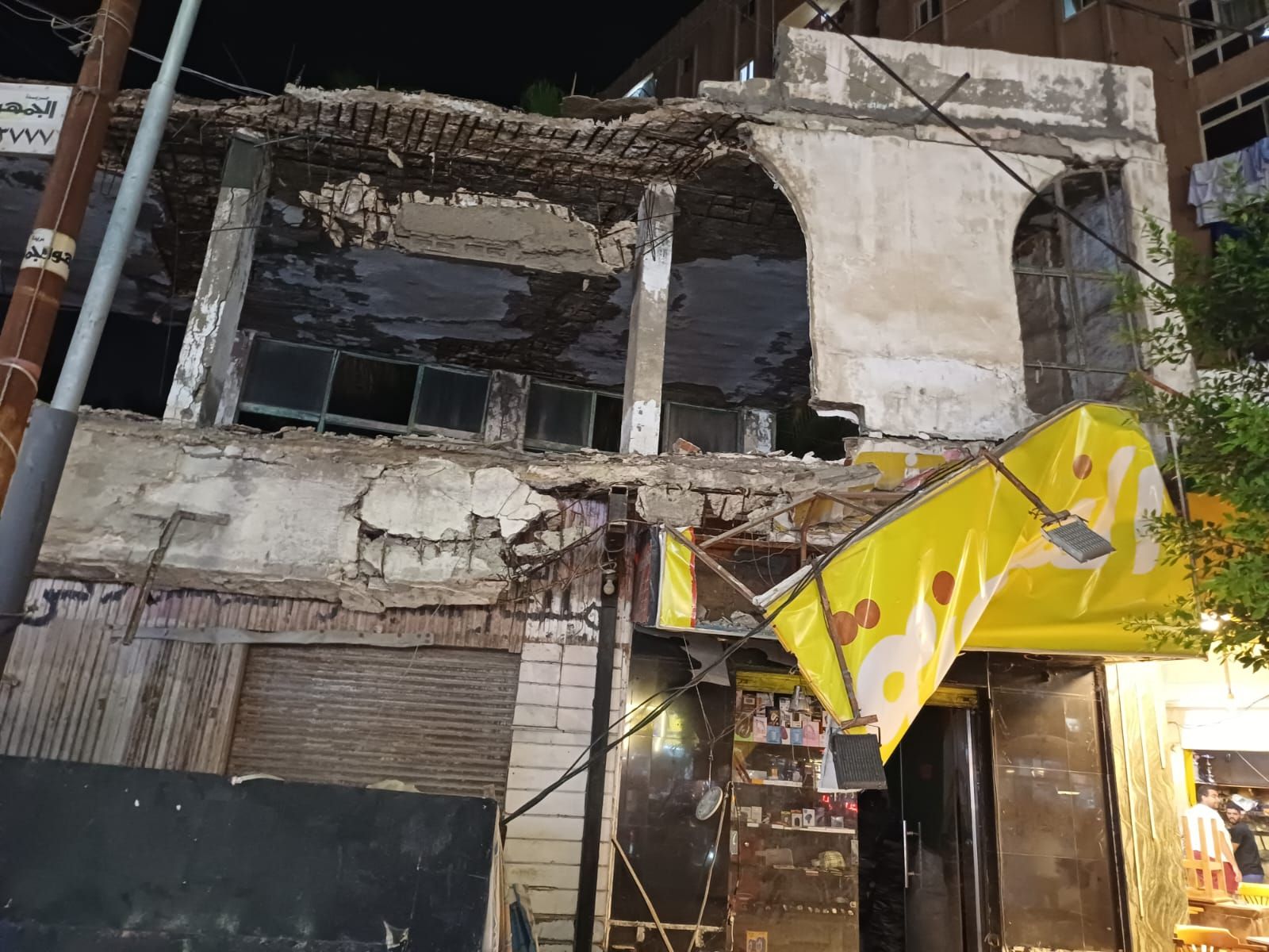 انهيار أجزاء من عقار البيطاش الاسكندرية انهيار أجزاء من عقار البيطاش الاسكندرية