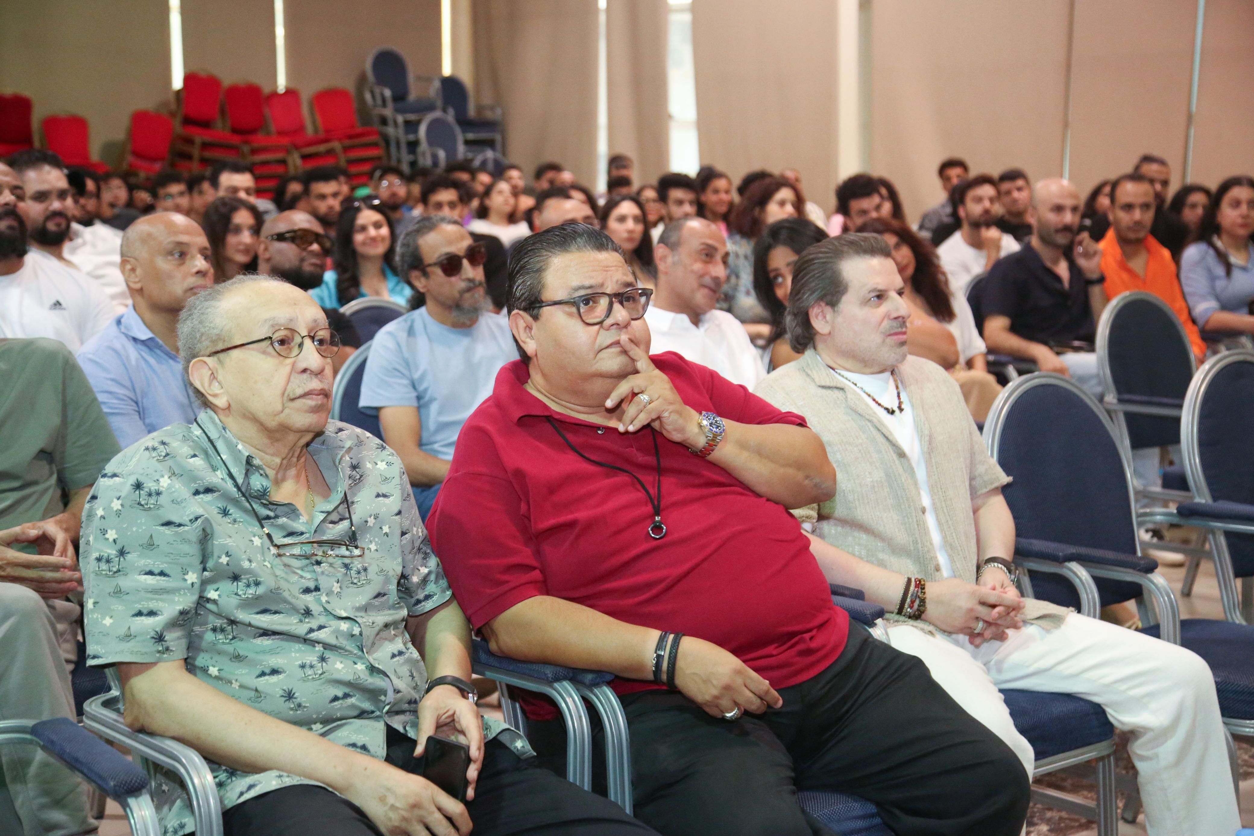 المخرج عصام السيد والمخرج خالد جلال والدكتور عاطف عوض المخرج عصام السيد والمخرج خالد جلال والدكتور عاطف عوض