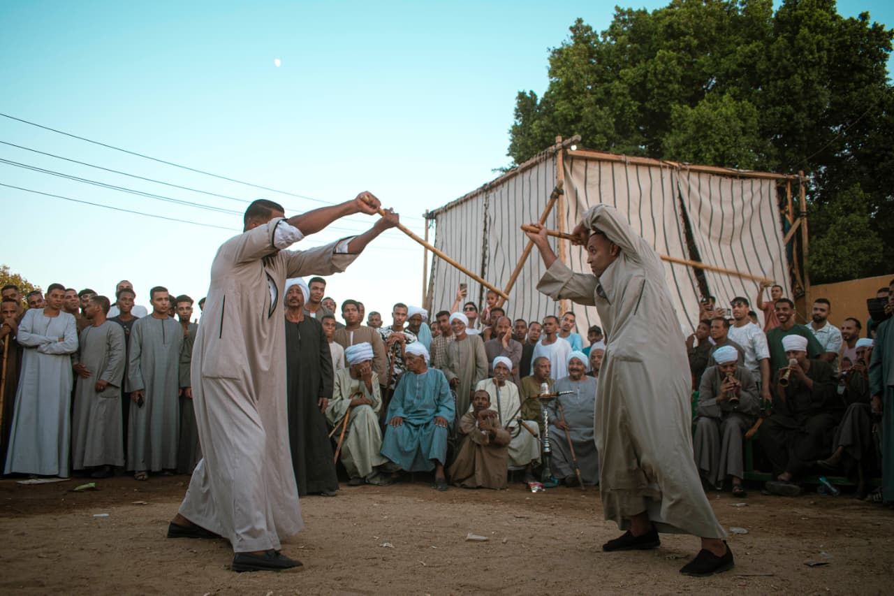 لعبة التحطيب لعبة الرجال فى ليالي المولد النبوى لعبة التحطيب لعبة الرجال فى ليالي المولد النبوى