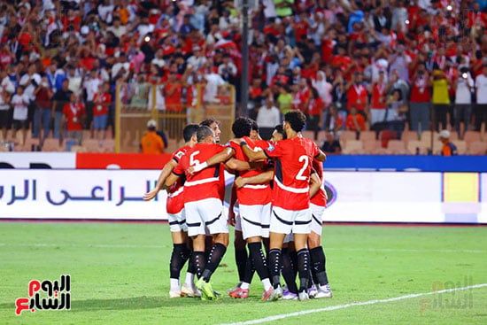 احتفال لاعبو منتخب مصر