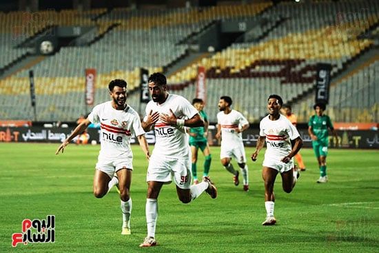 احتفال لاعبى الزمالك بالهدف احتفال لاعبى الزمالك بالهدف