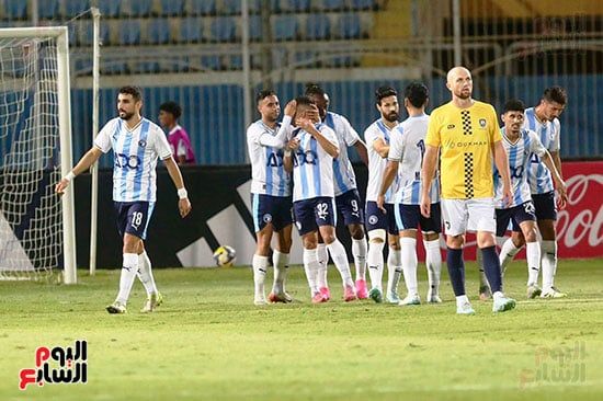 احتفال لاعبى بيراميدز بالهدف