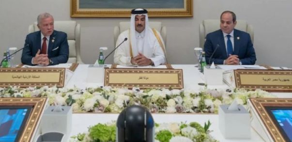 الرئيس السيسي وأمير قطر والملك عبد الله
