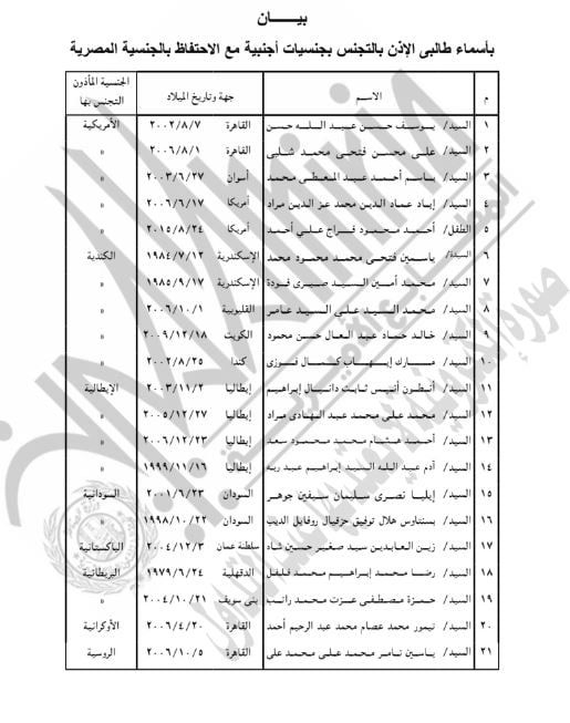 تابع وزير الداخلية 1418 لسنة 2025