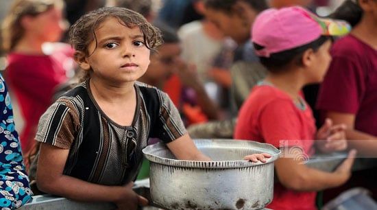 العيون تتحدث بالجوع فى غزة