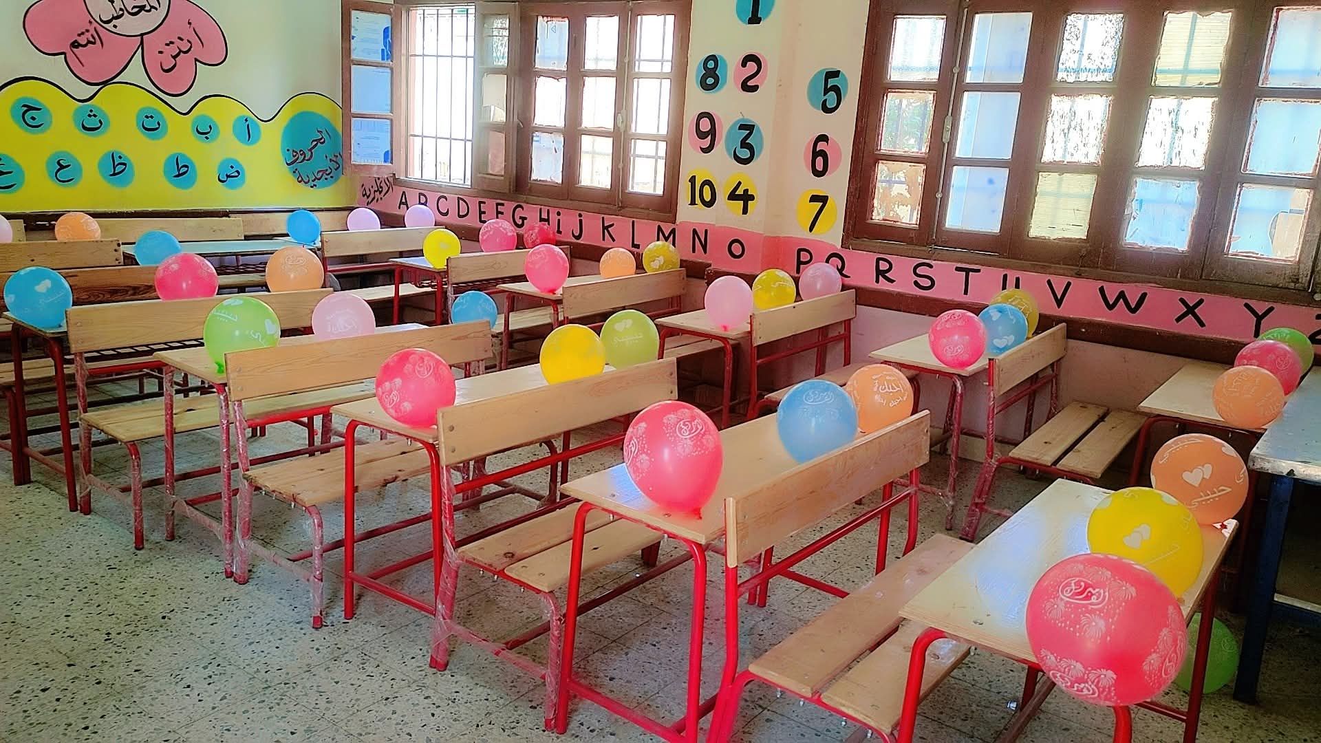 بالونات على المقاعد بالونات على المقاعد
