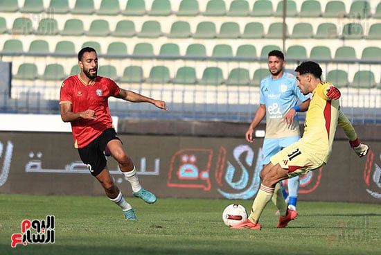 مصطفى شوبير خلال المباراة