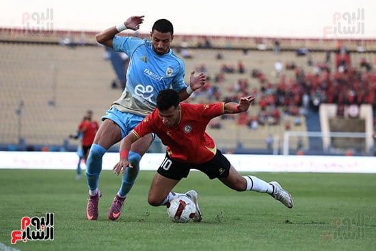 طاهر خلال المباراة