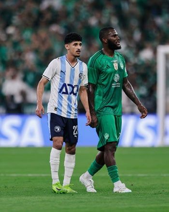 جانب من مباراة الأهلى السعودى وبيراميدز
