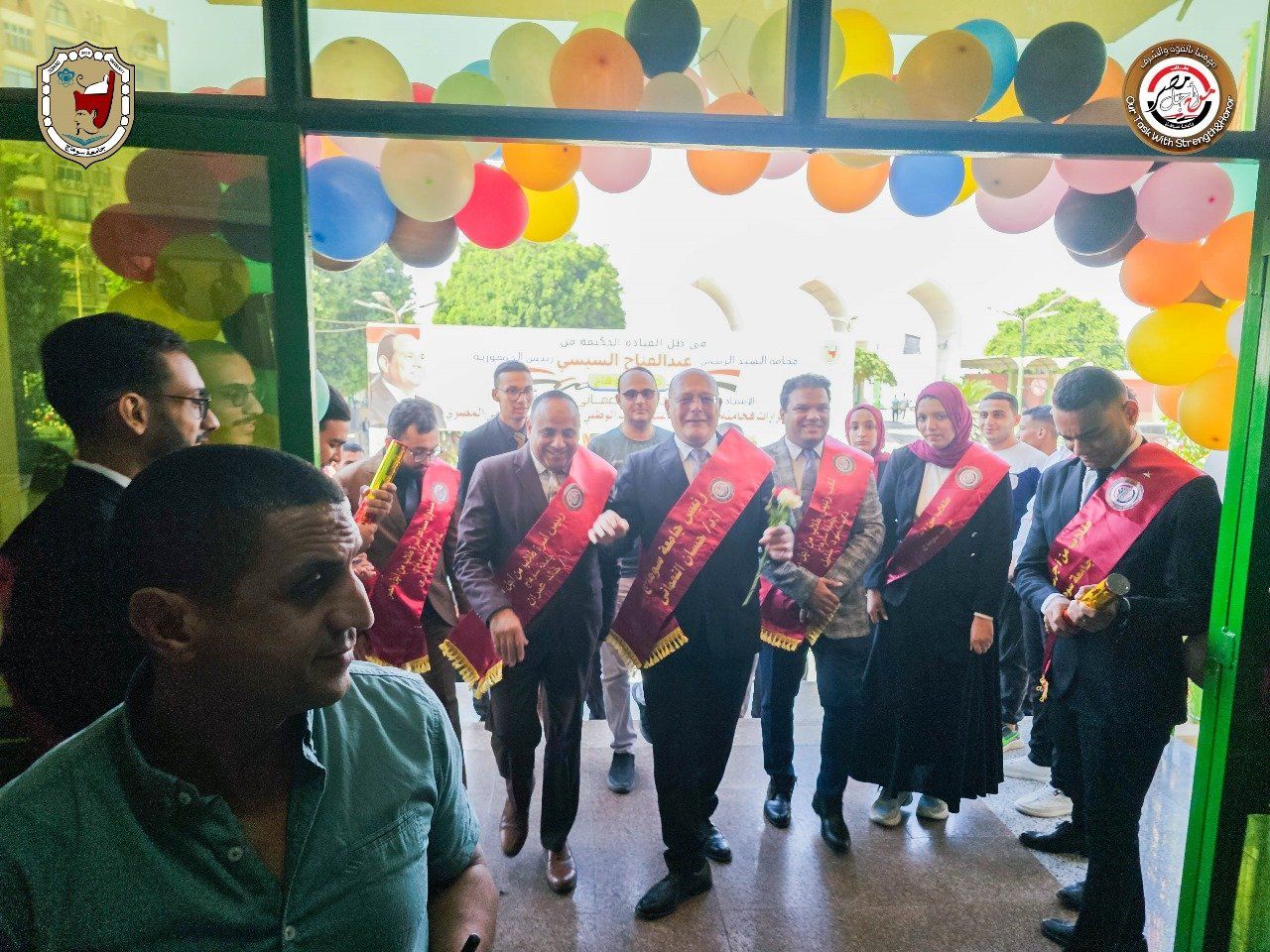 جولة رئيس الجامعة مع الطلاب