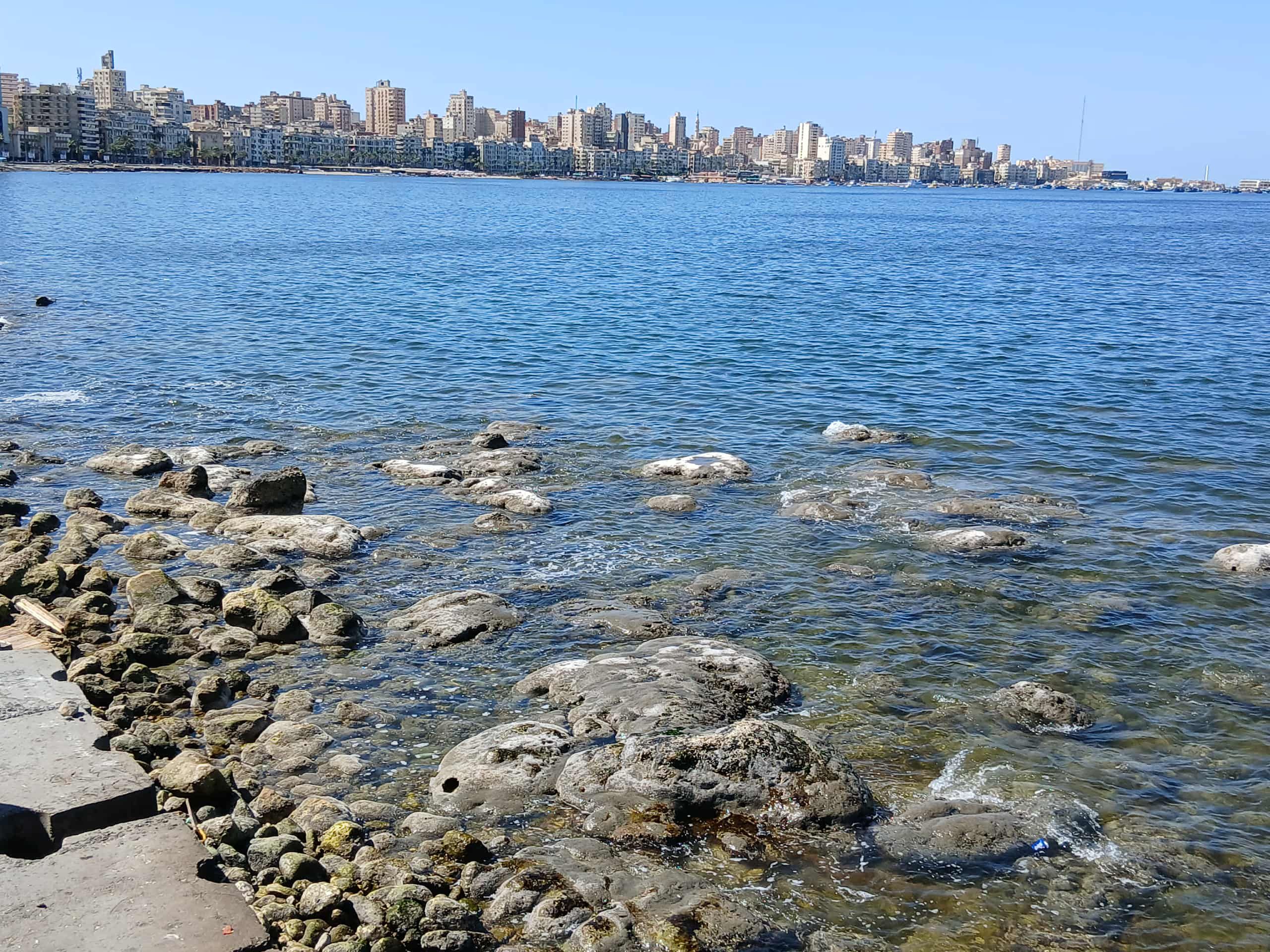صورة لانحسار البحر في الإسكندرية صورة لانحسار البحر في الإسكندرية