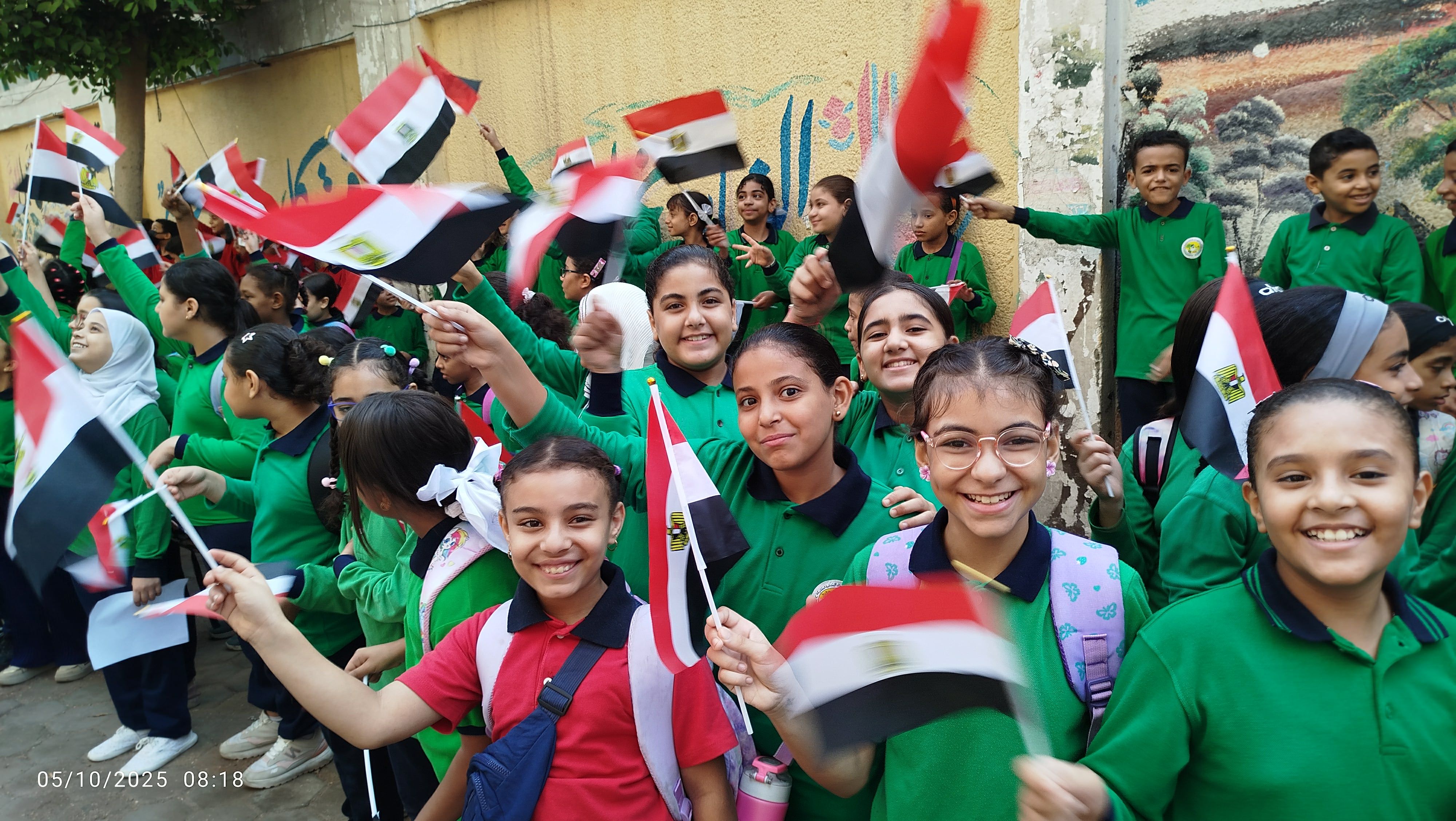 احتفالات الطلاب بالذكرى 52 لانتصارات أكتوبر