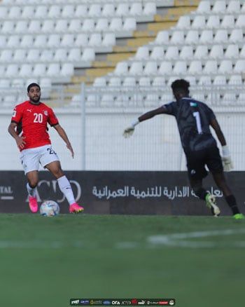 إبراهيم عادل خلال المباراة