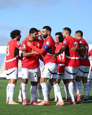 احتفال لاعبى المنتخب