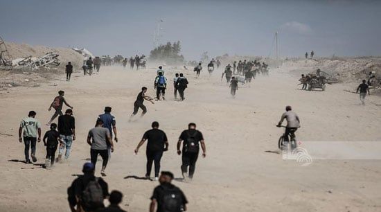 فرحة أهالى غزة فرحة أهالى غزة