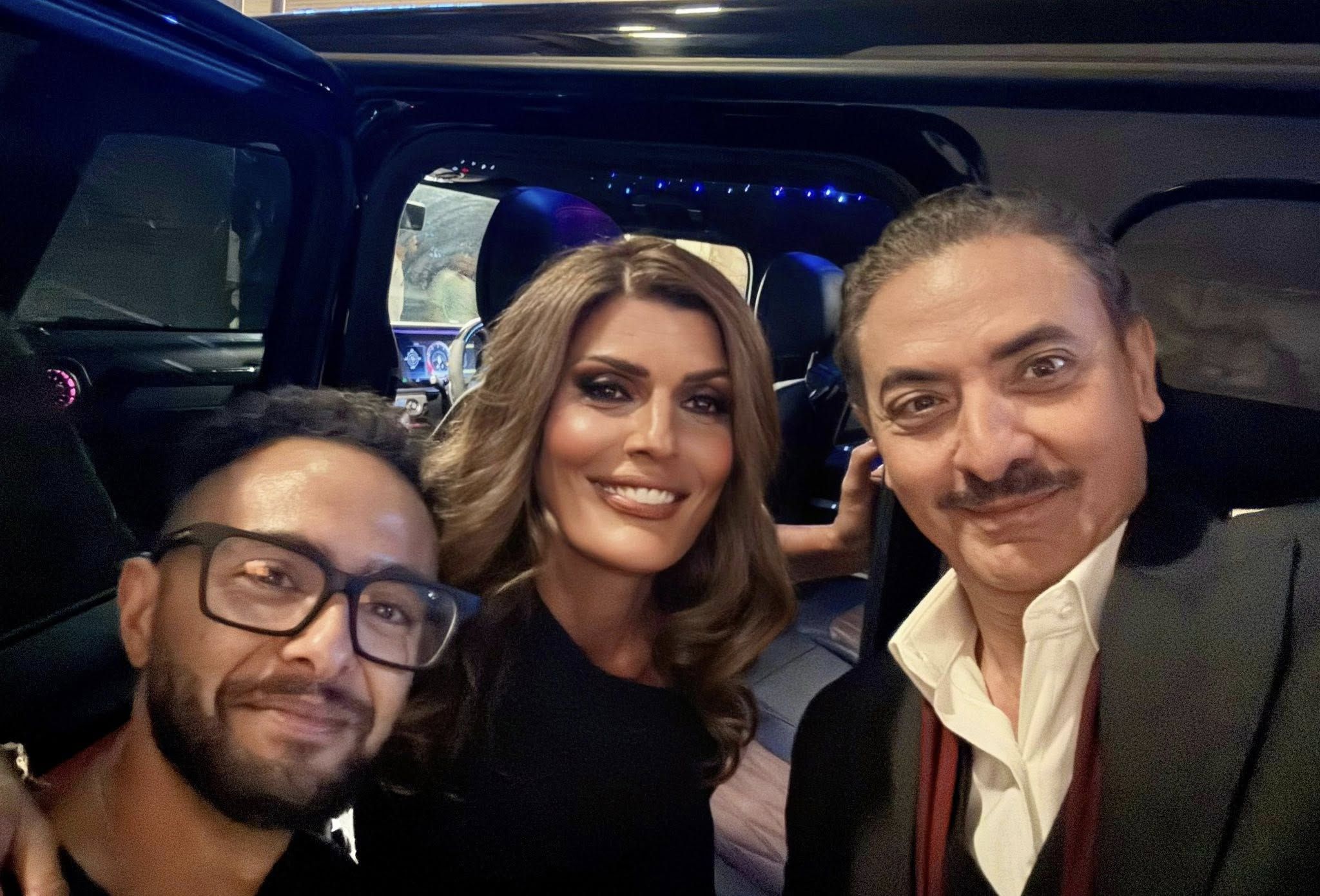 فيدرا مع فتحى عبد الوهاب والمخرج عصام عبد الحميد فيدرا مع فتحى عبد الوهاب والمخرج عصام عبد الحميد